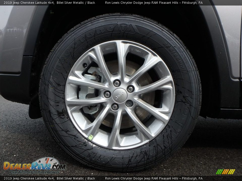 2019 Jeep Cherokee Latitude 4x4 Billet Silver Metallic / Black Photo #9