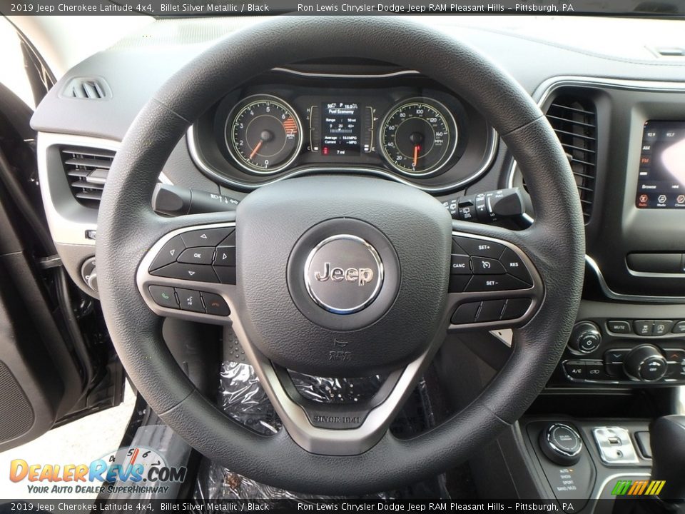 2019 Jeep Cherokee Latitude 4x4 Billet Silver Metallic / Black Photo #18