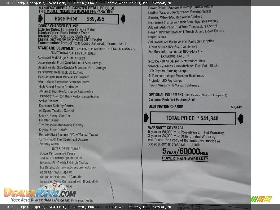 2018 Dodge Charger R/T Scat Pack F8 Green / Black Photo #36