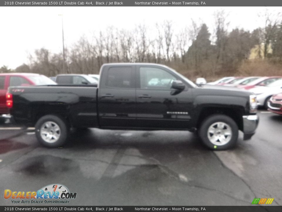 2018 Chevrolet Silverado 1500 LT Double Cab 4x4 Black / Jet Black Photo #6