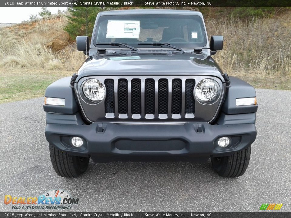 2018 Jeep Wrangler Unlimited Sport 4x4 Granite Crystal Metallic / Black Photo #3