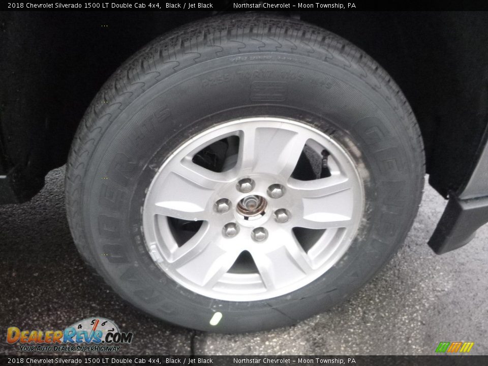 2018 Chevrolet Silverado 1500 LT Double Cab 4x4 Black / Jet Black Photo #9