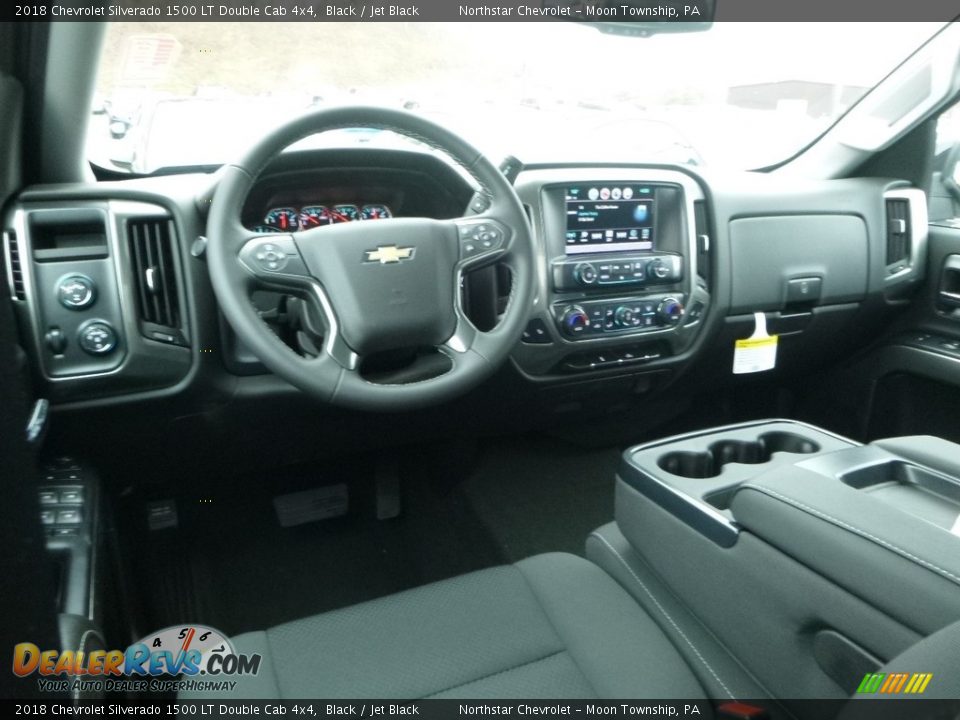 2018 Chevrolet Silverado 1500 LT Double Cab 4x4 Black / Jet Black Photo #13