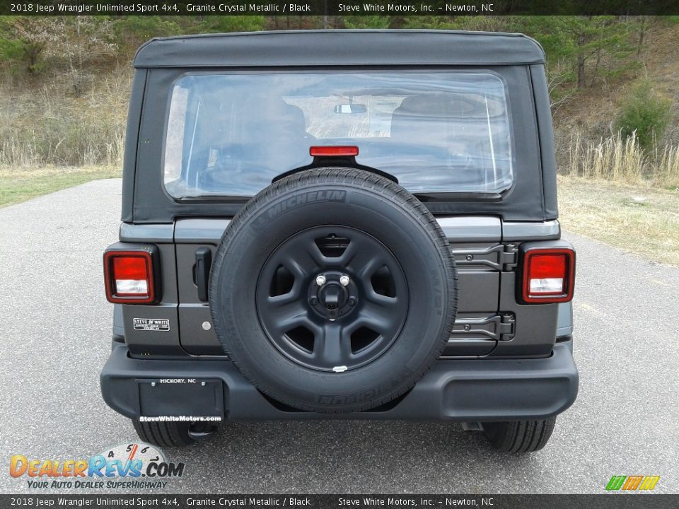 2018 Jeep Wrangler Unlimited Sport 4x4 Granite Crystal Metallic / Black Photo #7