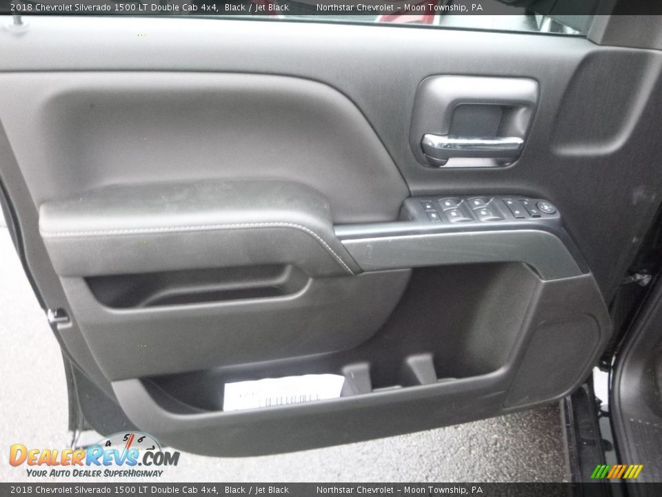 2018 Chevrolet Silverado 1500 LT Double Cab 4x4 Black / Jet Black Photo #14