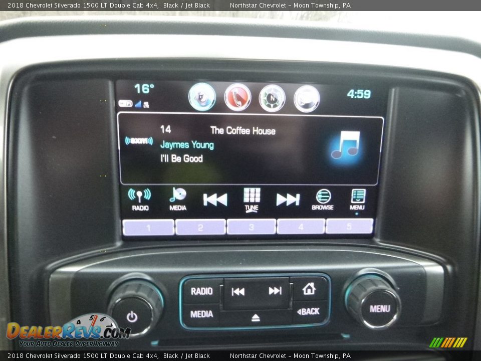 2018 Chevrolet Silverado 1500 LT Double Cab 4x4 Black / Jet Black Photo #17