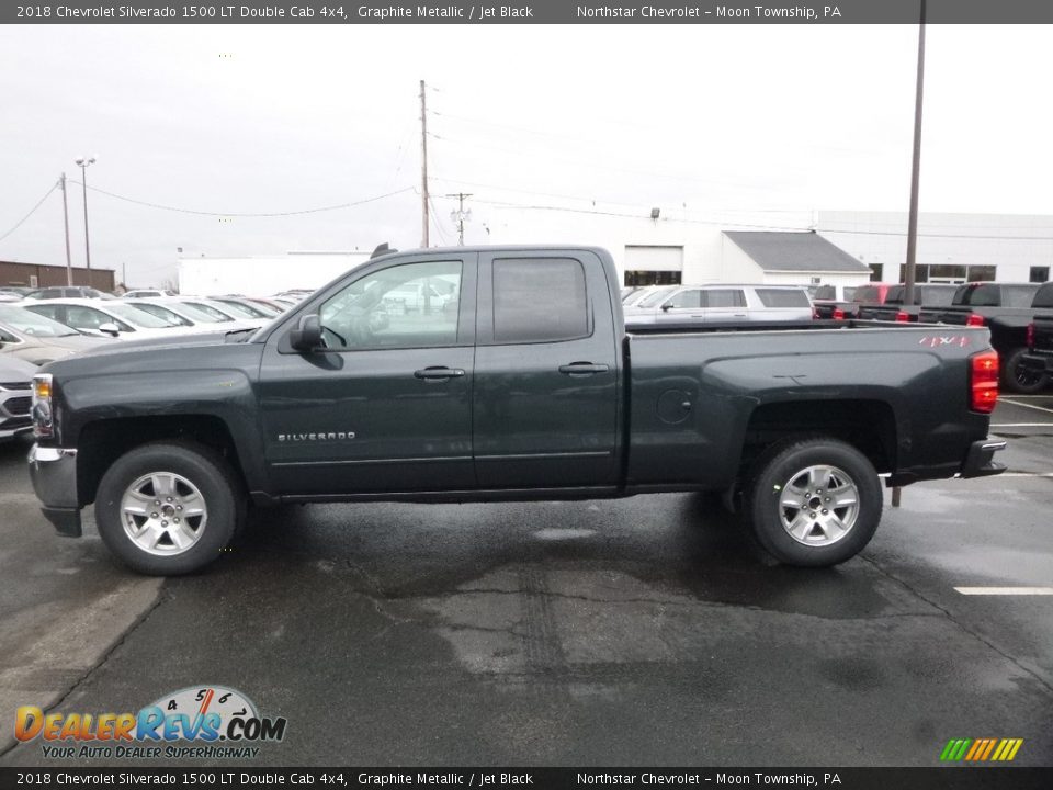 Graphite Metallic 2018 Chevrolet Silverado 1500 LT Double Cab 4x4 Photo #2
