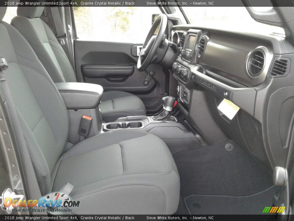 2018 Jeep Wrangler Unlimited Sport 4x4 Granite Crystal Metallic / Black Photo #14