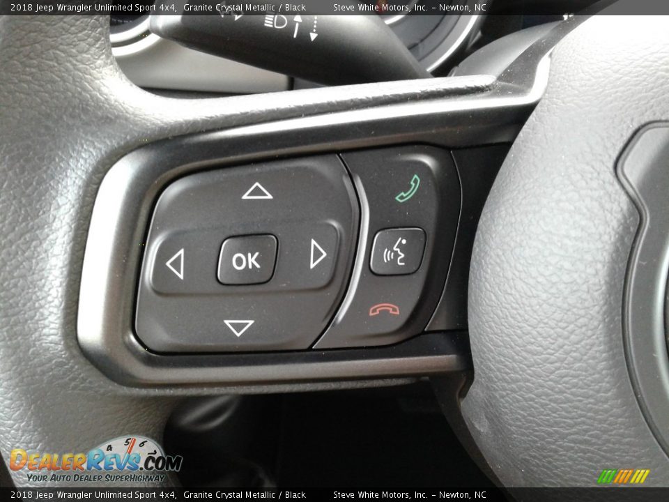 2018 Jeep Wrangler Unlimited Sport 4x4 Granite Crystal Metallic / Black Photo #16
