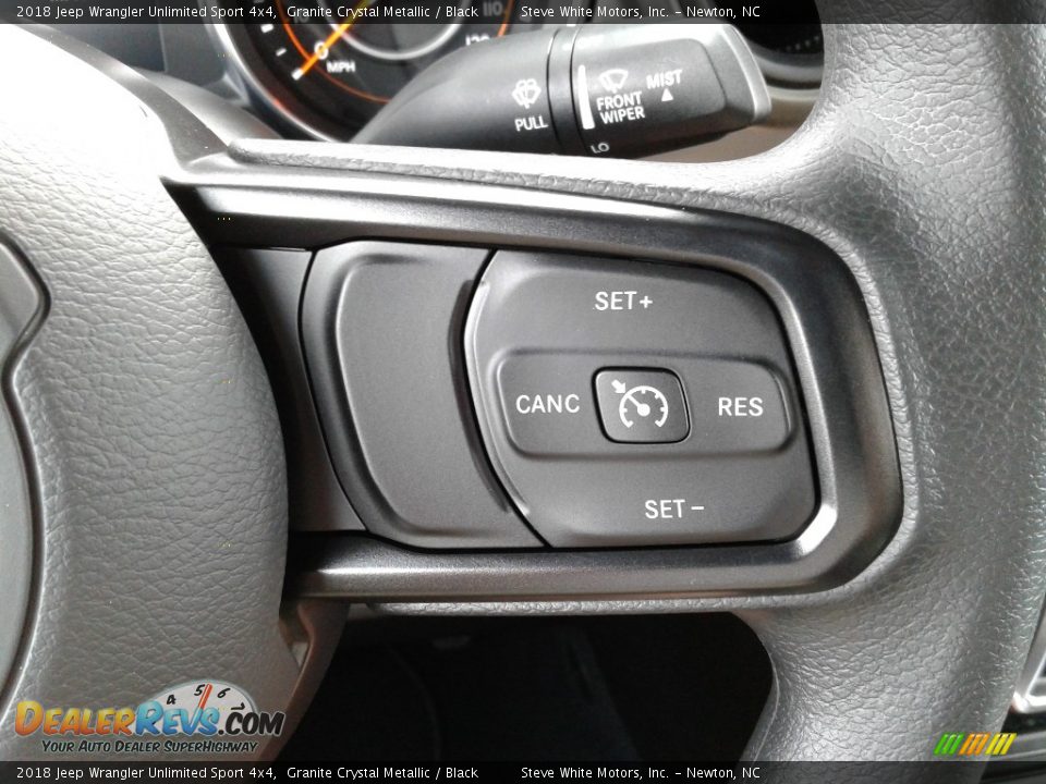 2018 Jeep Wrangler Unlimited Sport 4x4 Granite Crystal Metallic / Black Photo #17