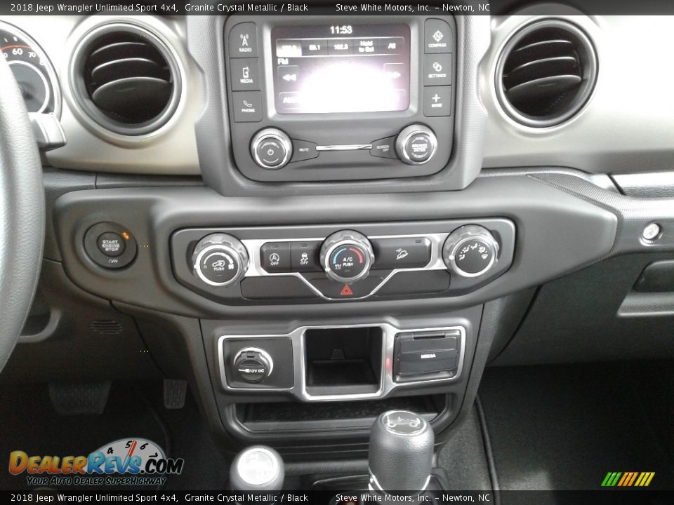 2018 Jeep Wrangler Unlimited Sport 4x4 Granite Crystal Metallic / Black Photo #19