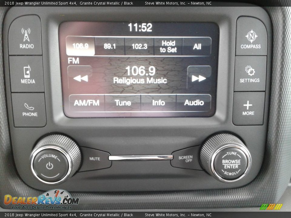 2018 Jeep Wrangler Unlimited Sport 4x4 Granite Crystal Metallic / Black Photo #20