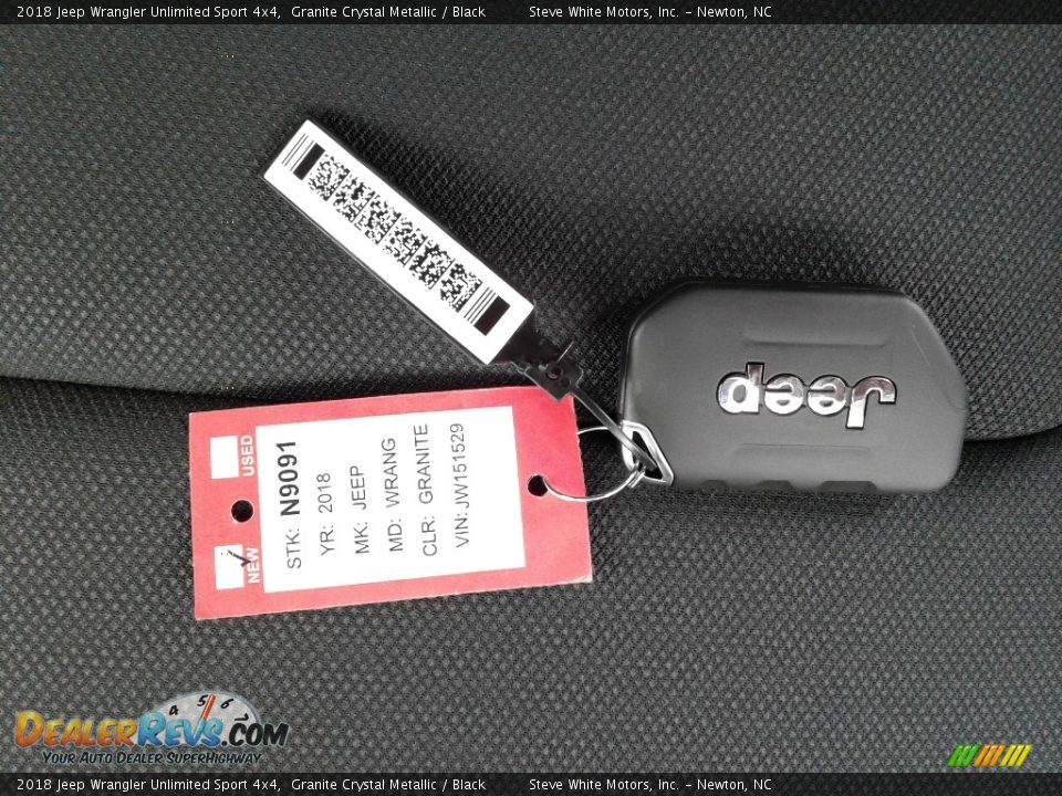 2018 Jeep Wrangler Unlimited Sport 4x4 Granite Crystal Metallic / Black Photo #29