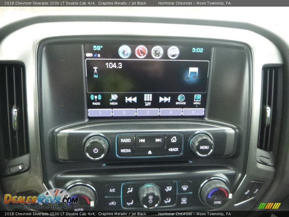 2018 Chevrolet Silverado 1500 LT Double Cab 4x4 Graphite Metallic / Jet Black Photo #19