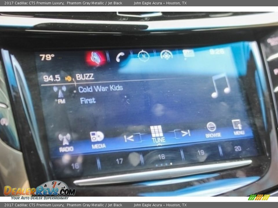2017 Cadillac CTS Premium Luxury Phantom Gray Metallic / Jet Black Photo #33