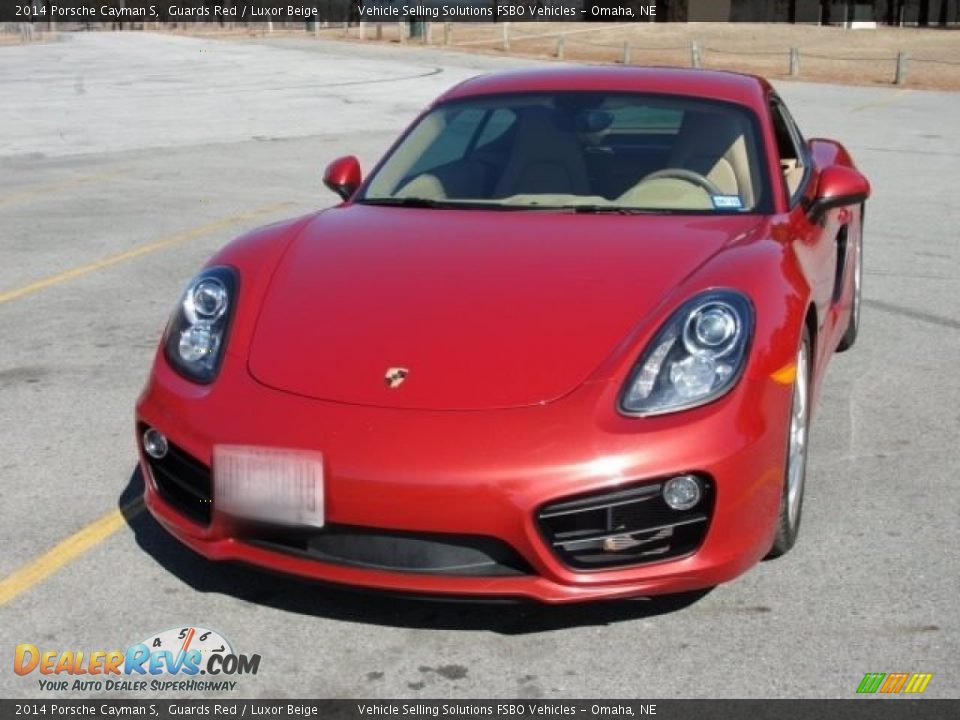 2014 Porsche Cayman S Guards Red / Luxor Beige Photo #3