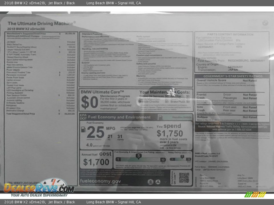 2018 BMW X2 xDrive28i Jet Black / Black Photo #10