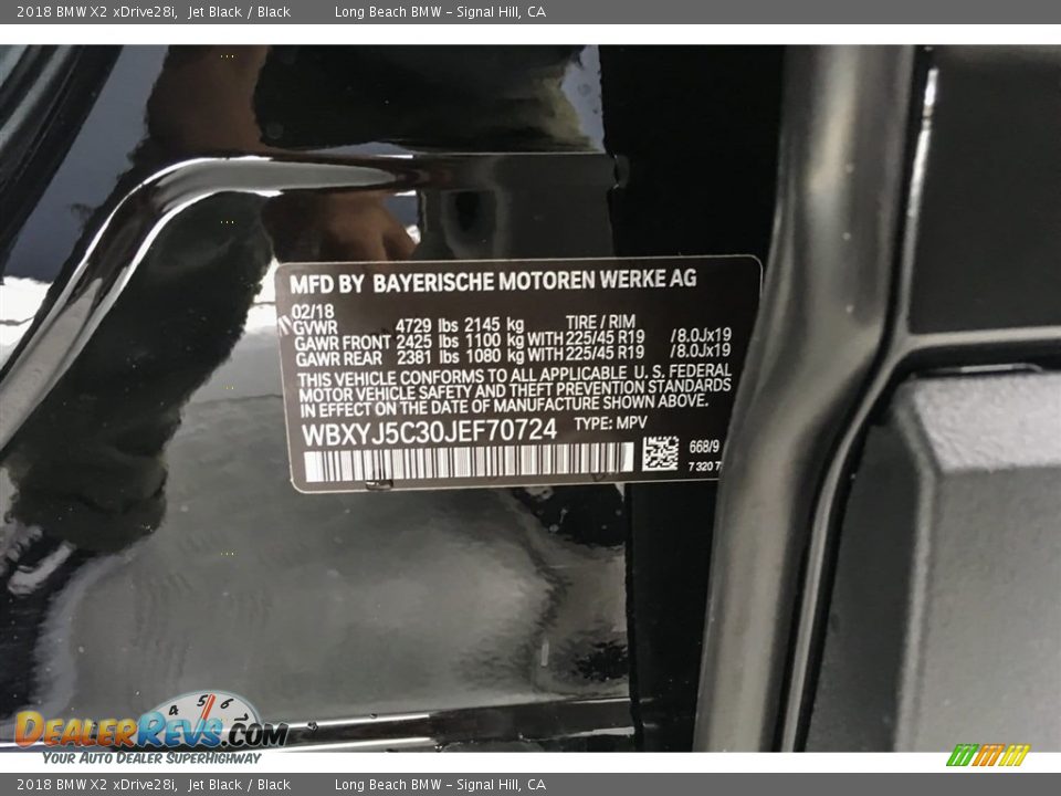 2018 BMW X2 xDrive28i Jet Black / Black Photo #11