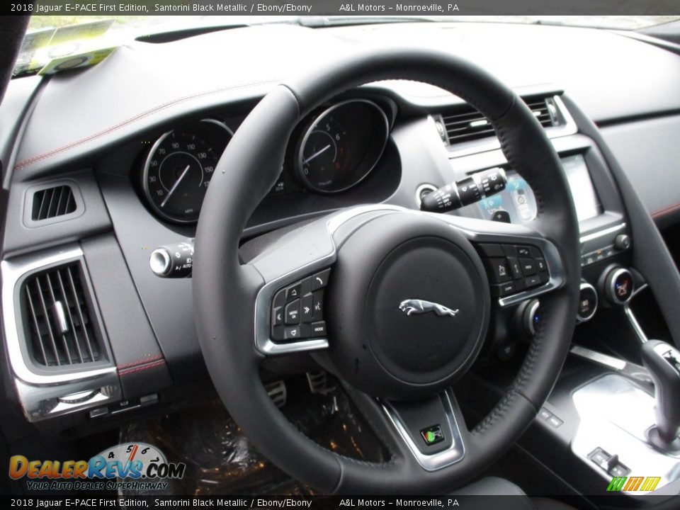 2018 Jaguar E-PACE First Edition Santorini Black Metallic / Ebony/Ebony Photo #14