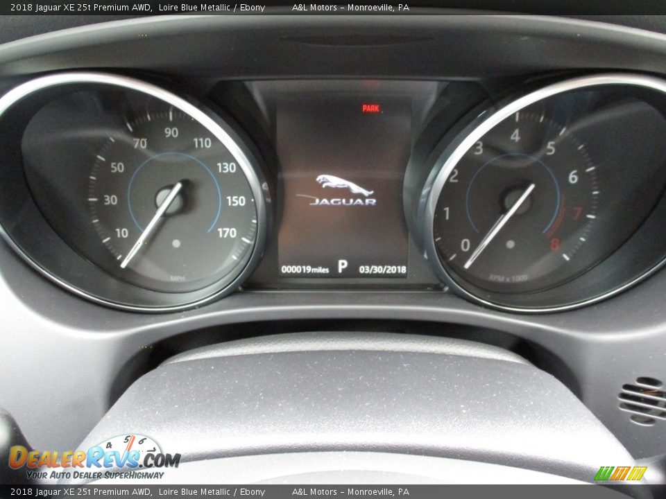 2018 Jaguar XE 25t Premium AWD Loire Blue Metallic / Ebony Photo #20