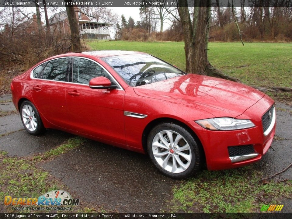 2018 Jaguar XF Premium AWD Firenze Red Metallic / Ebony Photo #1