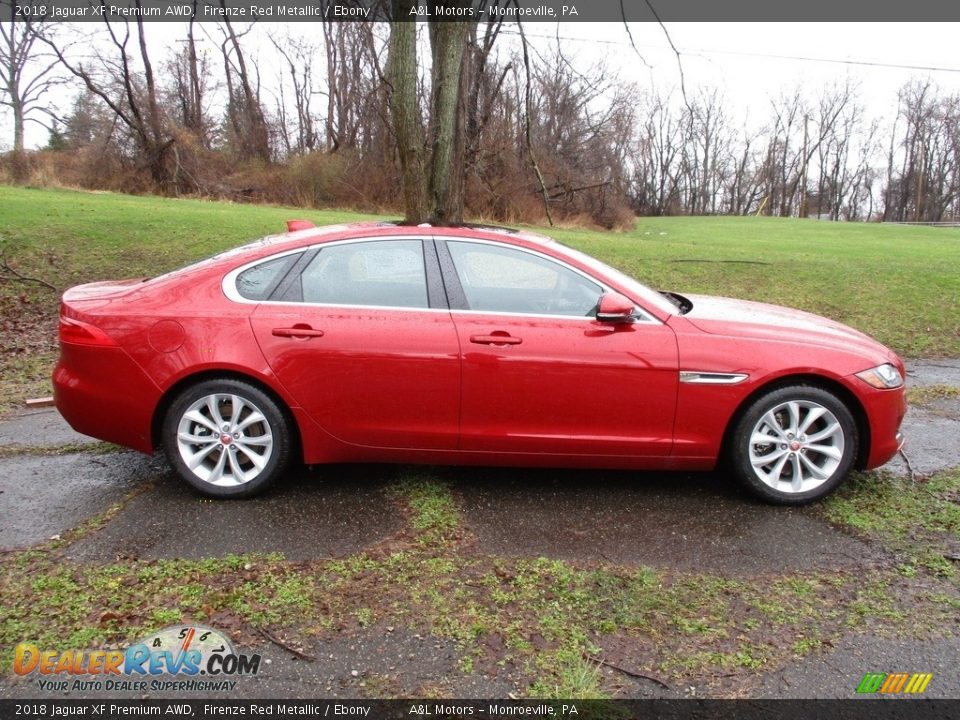 2018 Jaguar XF Premium AWD Firenze Red Metallic / Ebony Photo #2