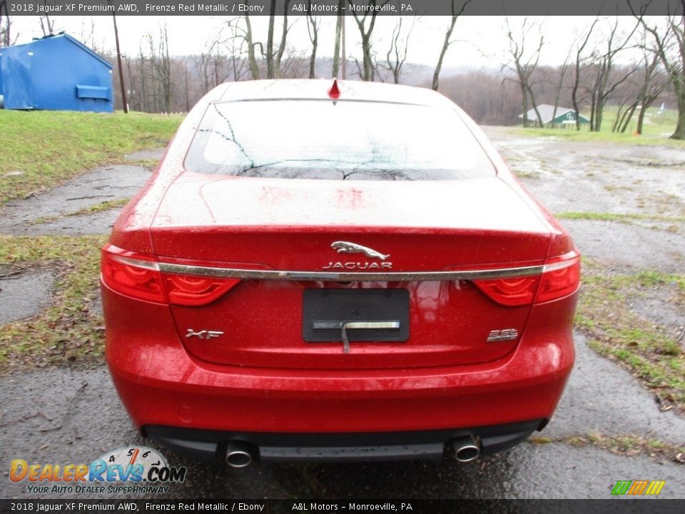 2018 Jaguar XF Premium AWD Firenze Red Metallic / Ebony Photo #5