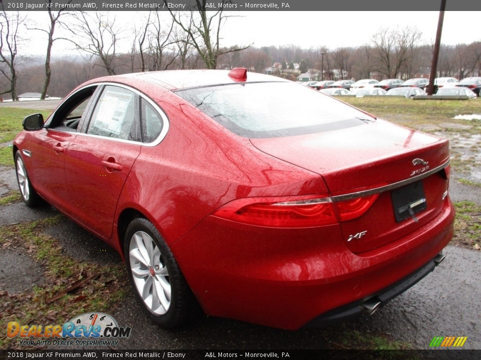 2018 Jaguar XF Premium AWD Firenze Red Metallic / Ebony Photo #6
