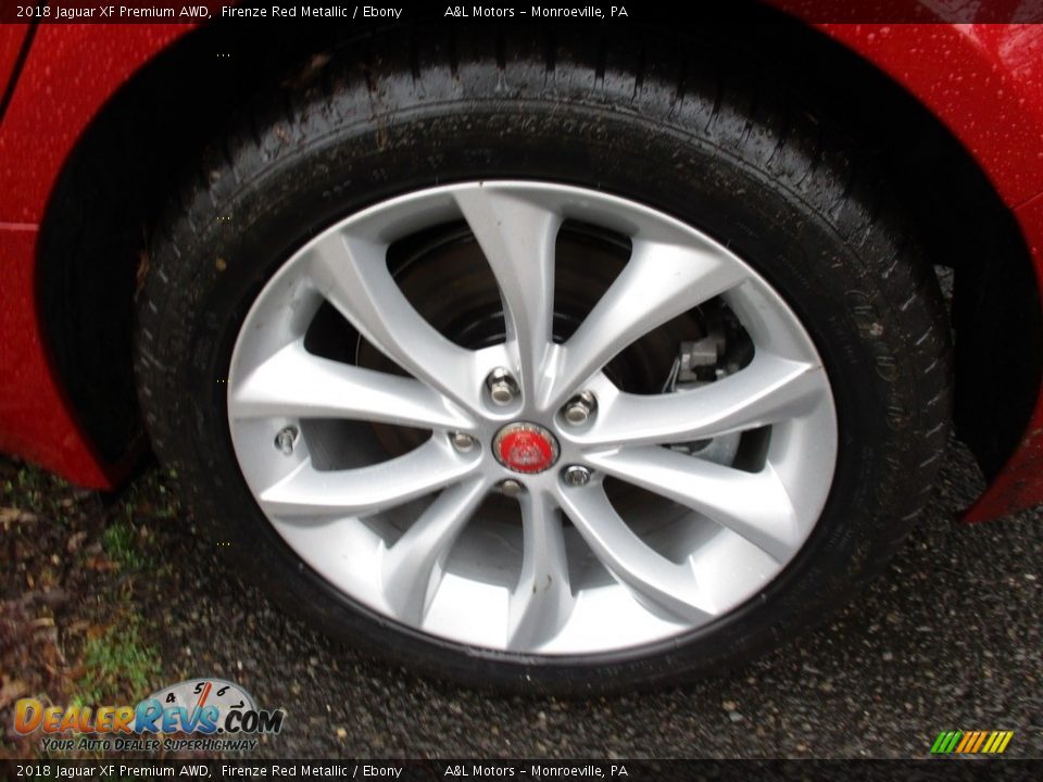 2018 Jaguar XF Premium AWD Firenze Red Metallic / Ebony Photo #7