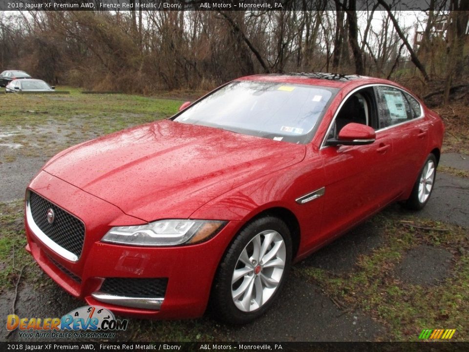 2018 Jaguar XF Premium AWD Firenze Red Metallic / Ebony Photo #8