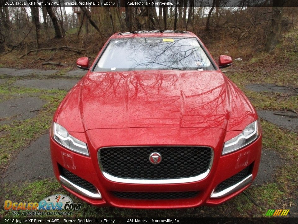 2018 Jaguar XF Premium AWD Firenze Red Metallic / Ebony Photo #9