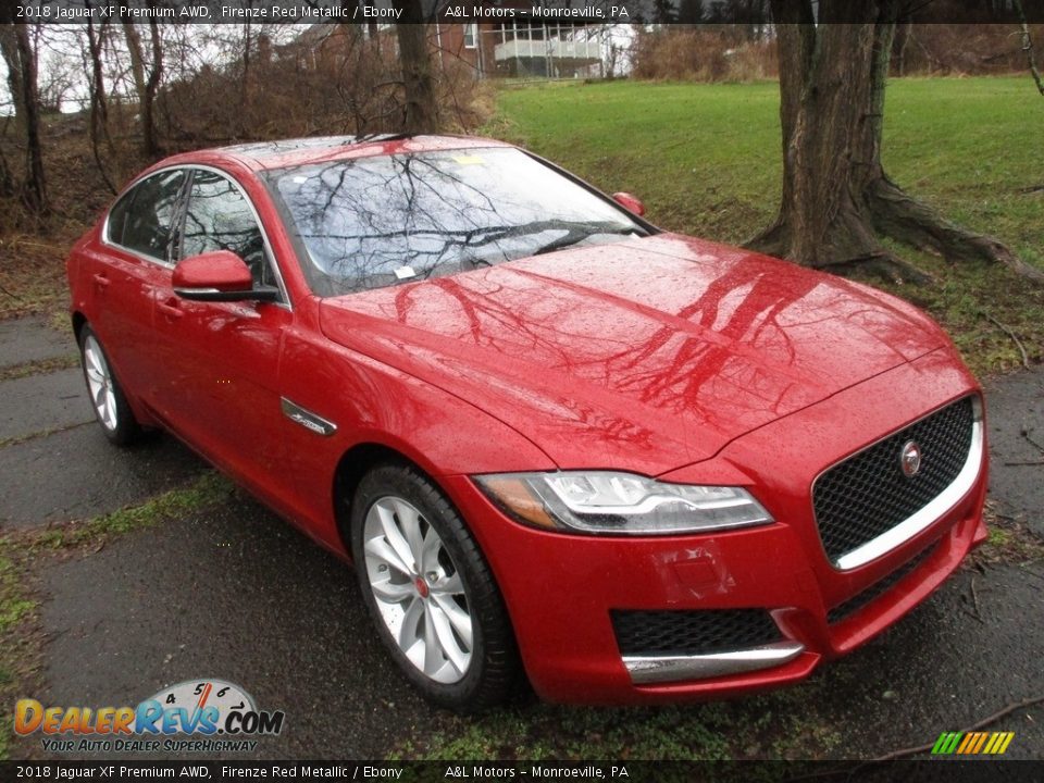 2018 Jaguar XF Premium AWD Firenze Red Metallic / Ebony Photo #10