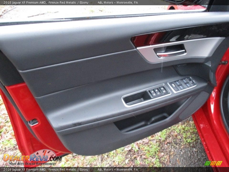 2018 Jaguar XF Premium AWD Firenze Red Metallic / Ebony Photo #11
