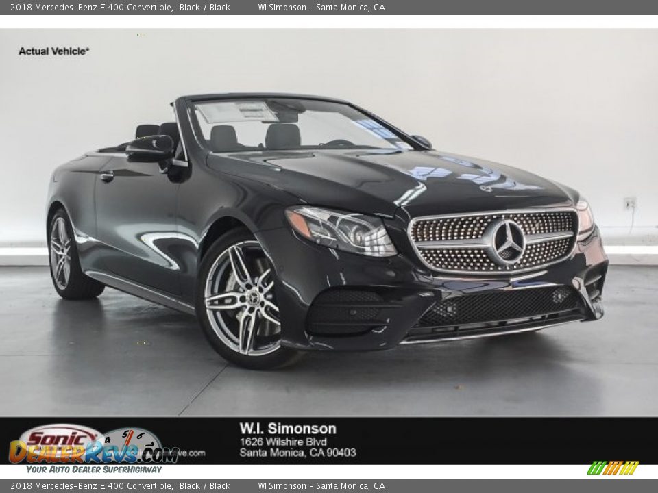 2018 Mercedes-Benz E 400 Convertible Black / Black Photo #1