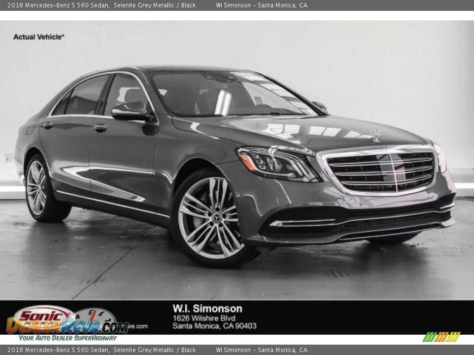 2018 Mercedes-Benz S 560 Sedan Selenite Grey Metallic / Black Photo #1