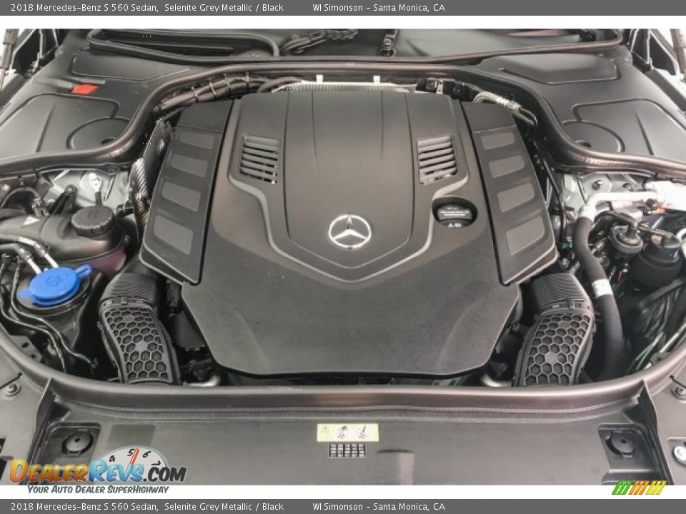 2018 Mercedes-Benz S 560 Sedan Selenite Grey Metallic / Black Photo #8