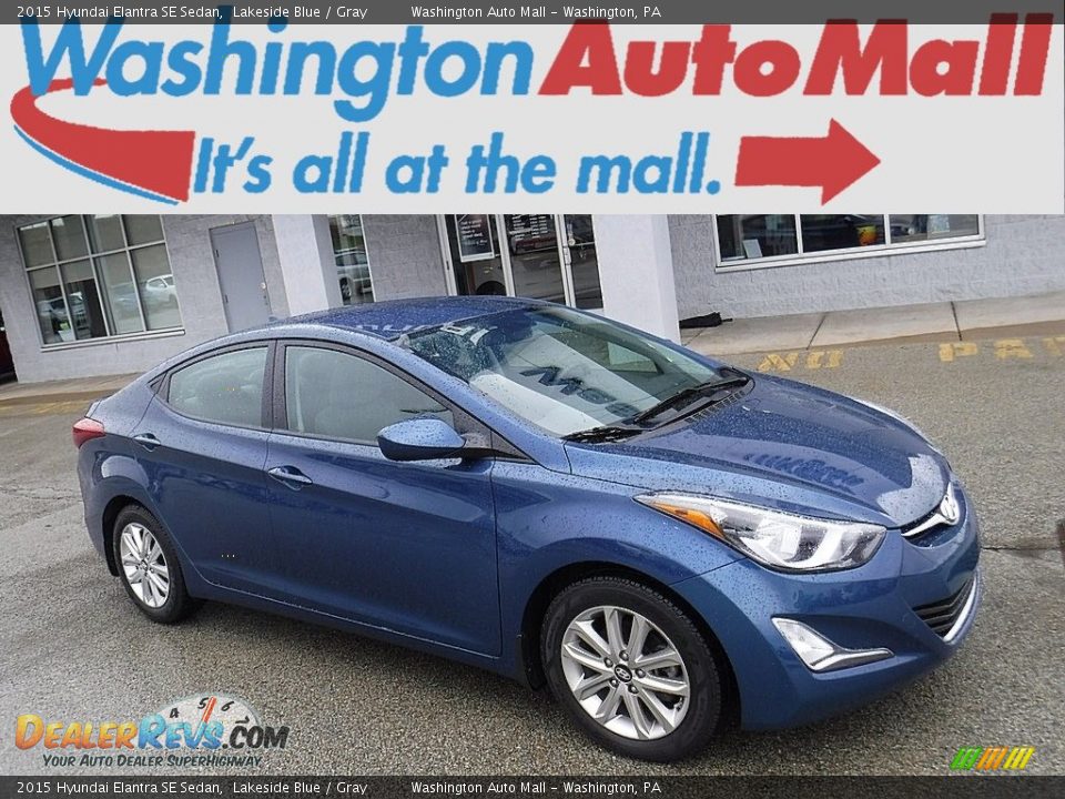 2015 Hyundai Elantra SE Sedan Lakeside Blue / Gray Photo #1