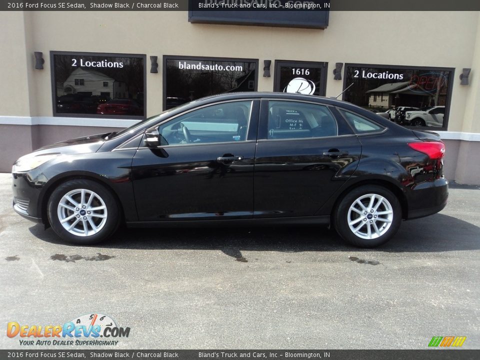 2016 Ford Focus SE Sedan Shadow Black / Charcoal Black Photo #1