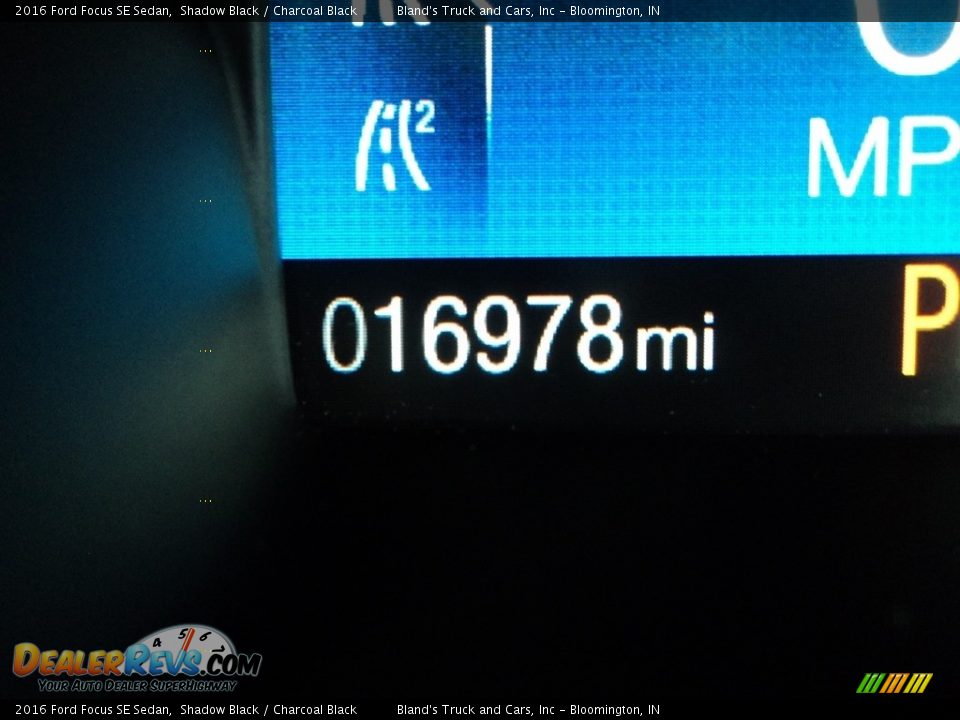 2016 Ford Focus SE Sedan Shadow Black / Charcoal Black Photo #14