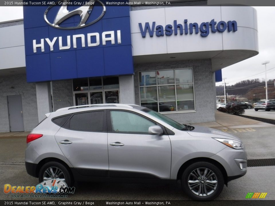2015 Hyundai Tucson SE AWD Graphite Gray / Beige Photo #2
