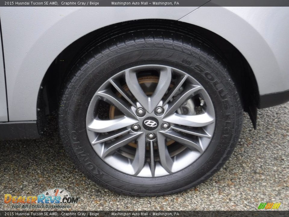 2015 Hyundai Tucson SE AWD Graphite Gray / Beige Photo #3