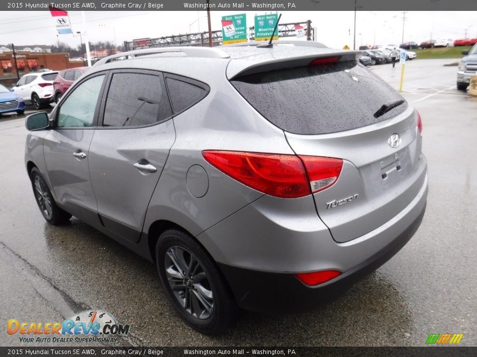 2015 Hyundai Tucson SE AWD Graphite Gray / Beige Photo #7