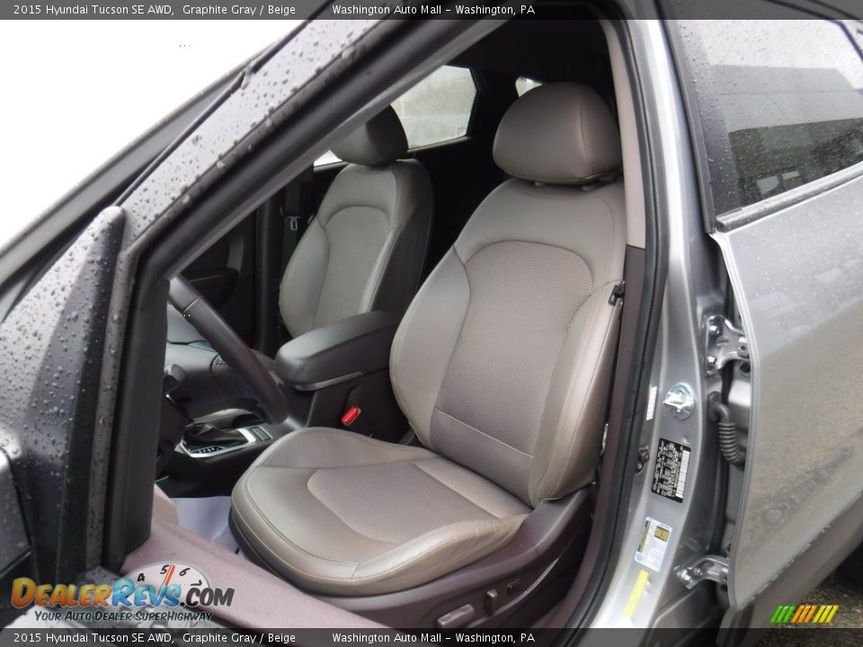 2015 Hyundai Tucson SE AWD Graphite Gray / Beige Photo #11