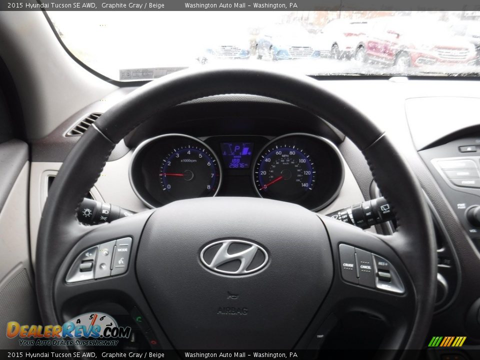 2015 Hyundai Tucson SE AWD Graphite Gray / Beige Photo #16