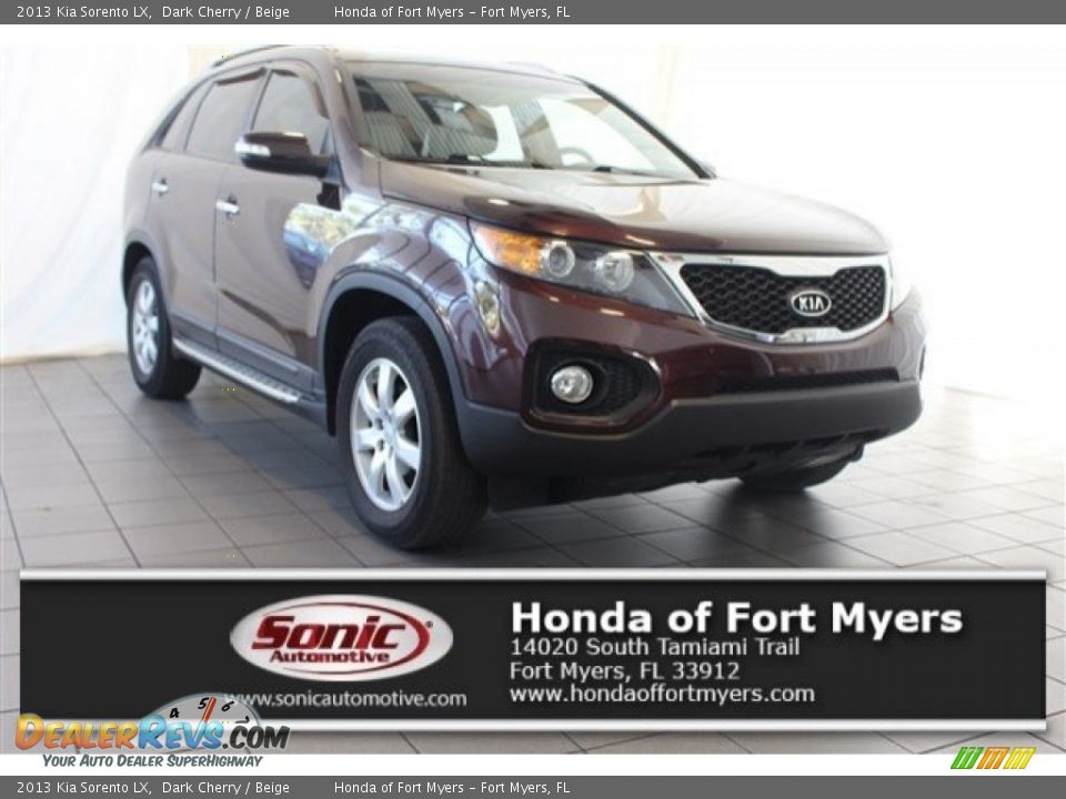 2013 Kia Sorento LX Dark Cherry / Beige Photo #1