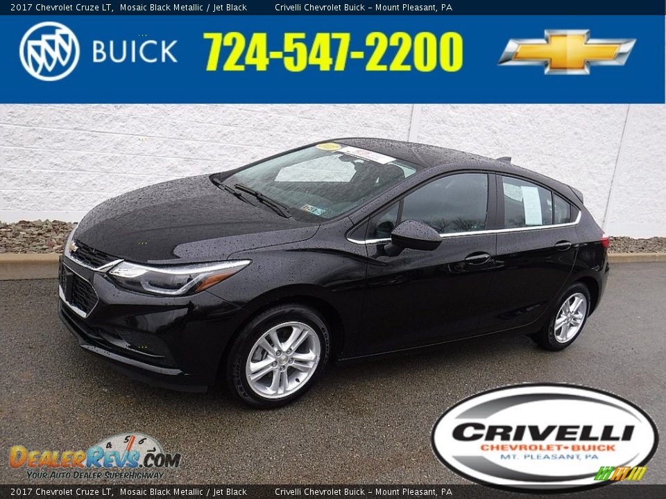 2017 Chevrolet Cruze LT Mosaic Black Metallic / Jet Black Photo #1