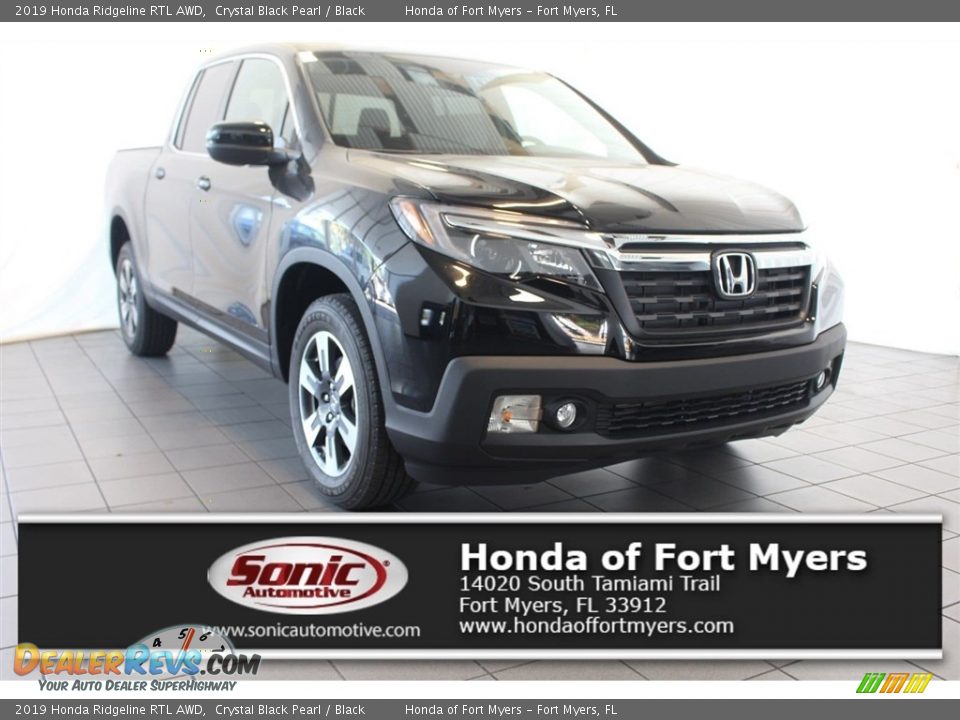 2019 Honda Ridgeline RTL AWD Crystal Black Pearl / Black Photo #1