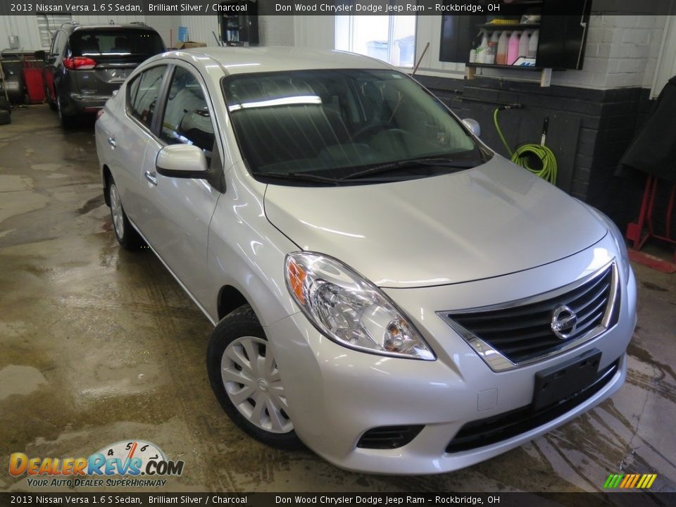 2013 Nissan Versa 1.6 S Sedan Brilliant Silver / Charcoal Photo #2