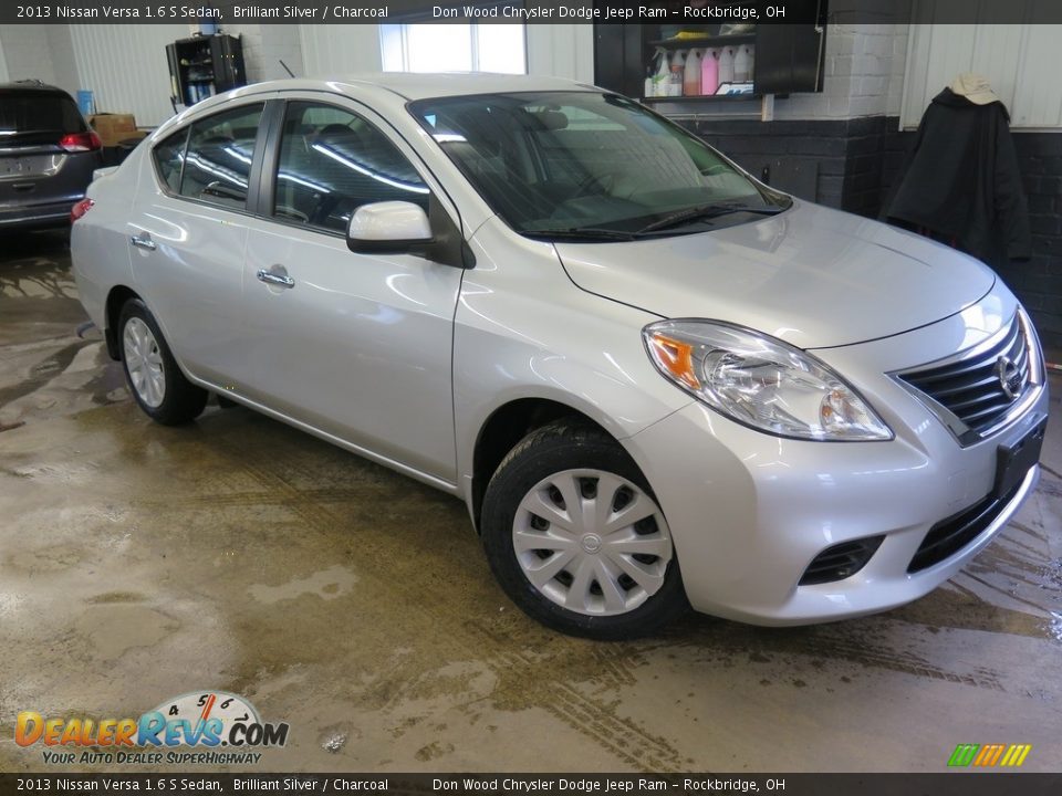 2013 Nissan Versa 1.6 S Sedan Brilliant Silver / Charcoal Photo #3