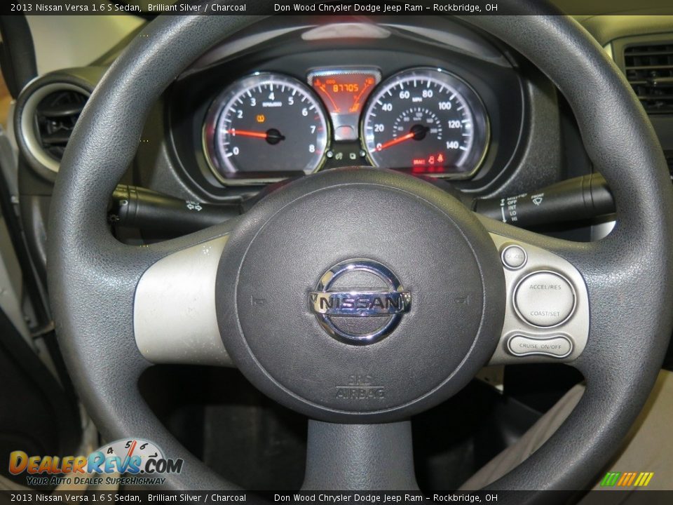 2013 Nissan Versa 1.6 S Sedan Brilliant Silver / Charcoal Photo #14